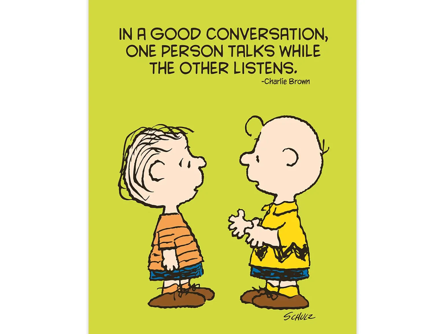 Peanuts® Talk and Listen Poster