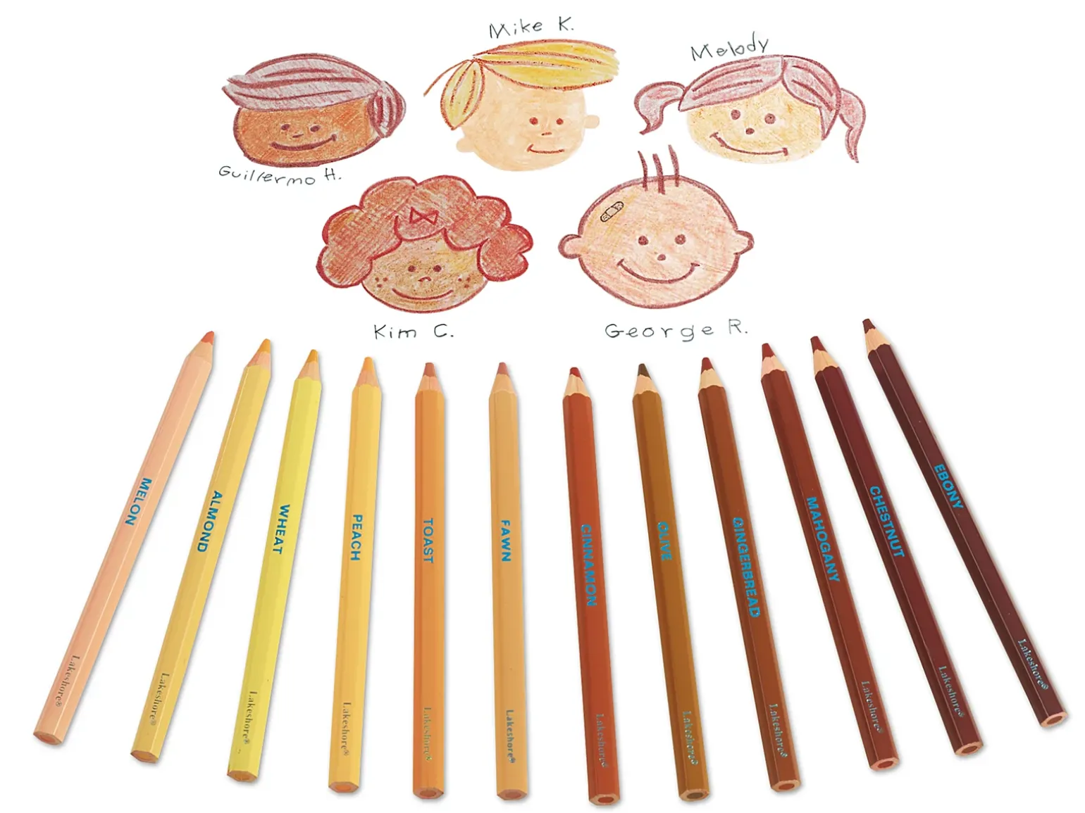 People Colors® Jumbo Colored Pencils - Set of 12