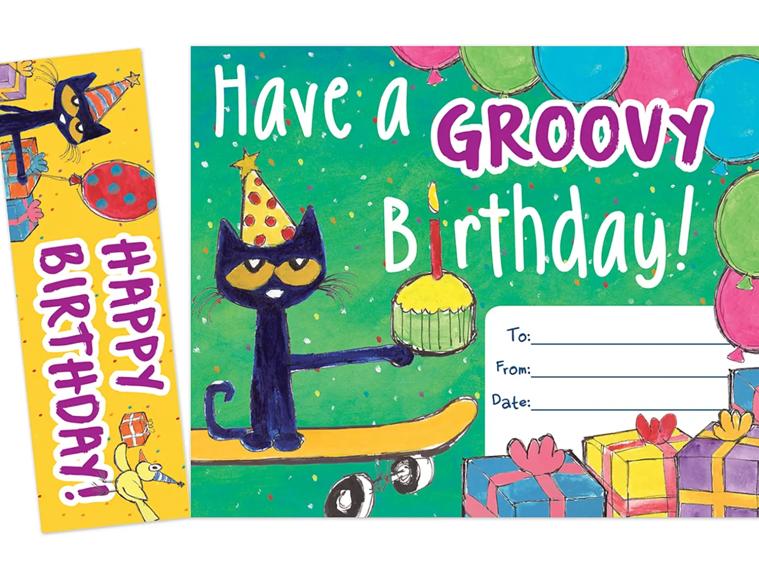 Pete the Cat® Bookmark Birthday Certificates