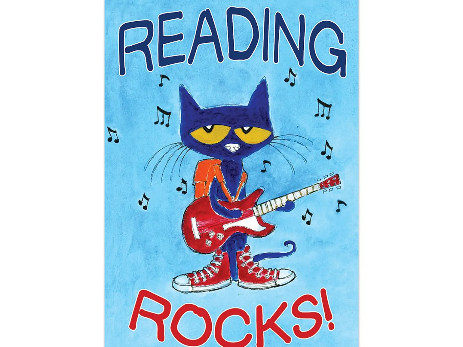 Pete the Cat® Reading Rocks Poster