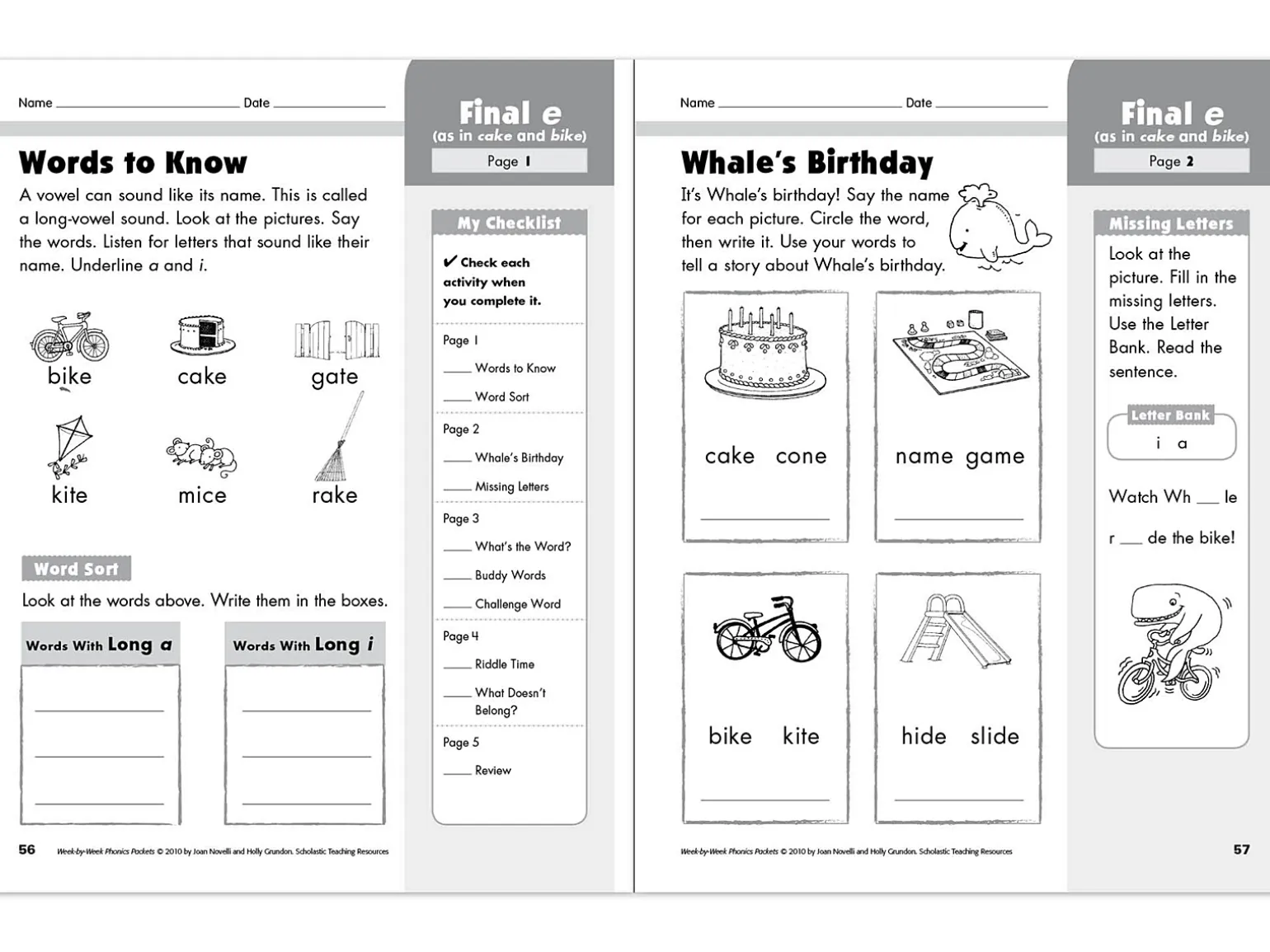 Phonics Week-By-Week Packets Workbook