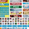 Photo Card Calendar Bulletin Board Set
