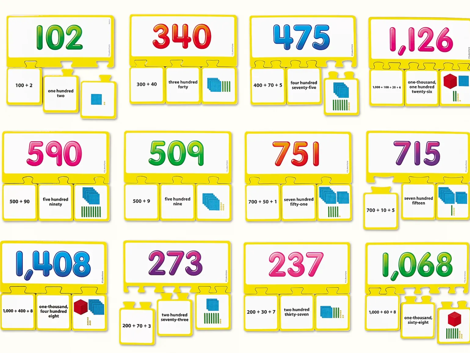 Place Value Equivalency Puzzles
