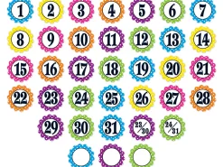 Polka Dot Calendar Mini Accents