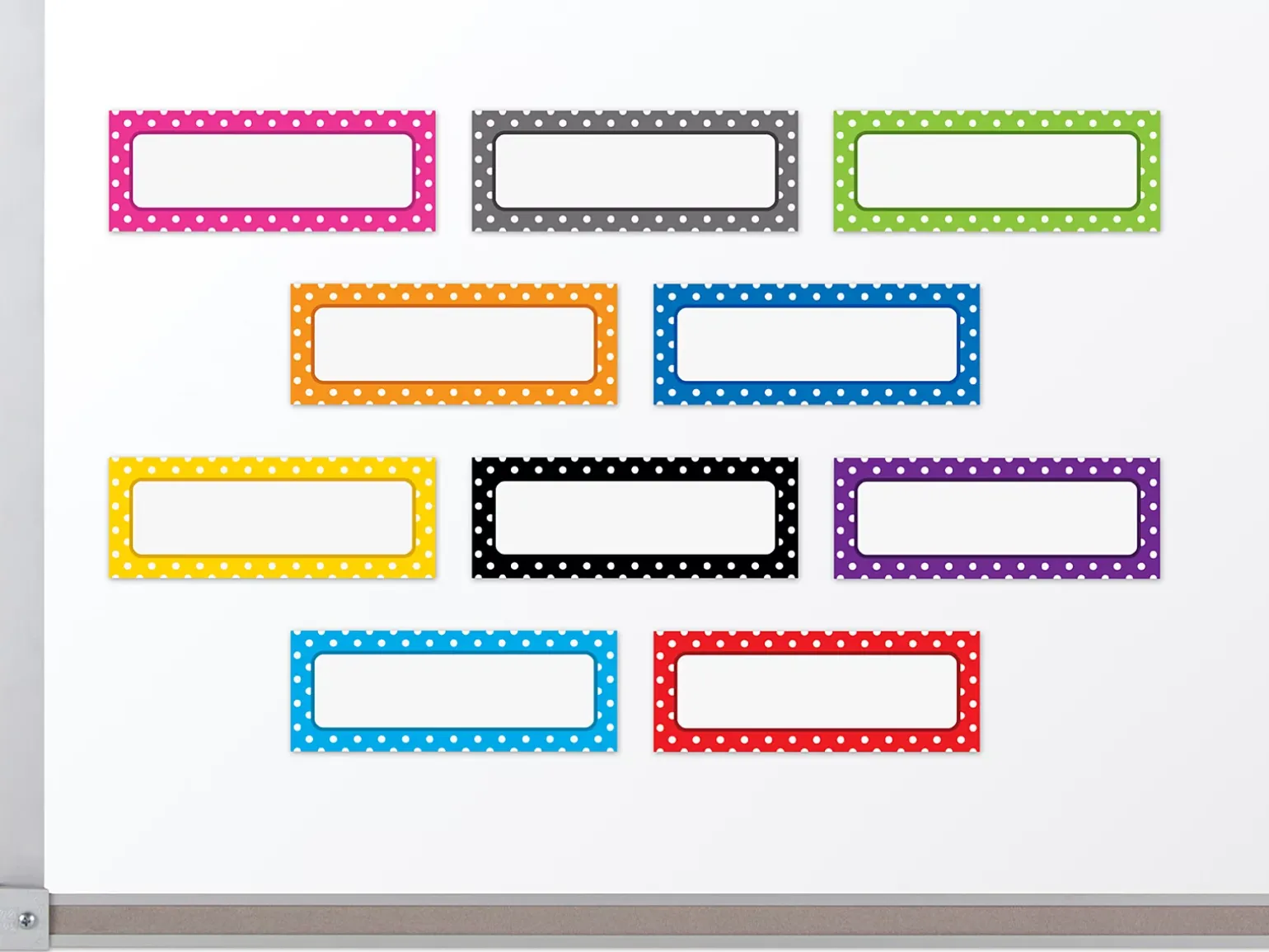 Polka Dot Magnetic Write & Wipe Labels