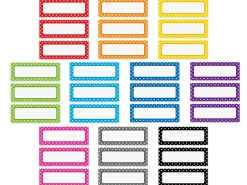 Polka Dot Magnetic Write & Wipe Labels