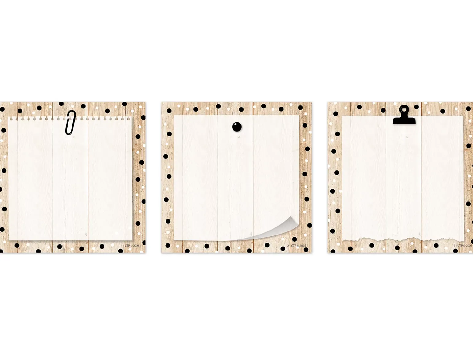Polka Dot Wood Mini Accents