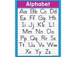 Polka Dot Writing Letters Reference Poster