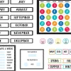 Pop of Color Calendar Bulletin Board Set