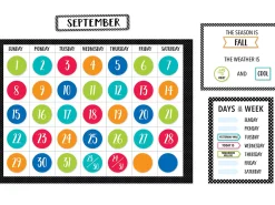 Pop of Color Calendar Bulletin Board Set