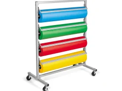 Portable Butcher Paper 4-Roll Holder/Cutter Floor Rack