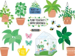 Positively Plants Motivational Bulletin Board Set