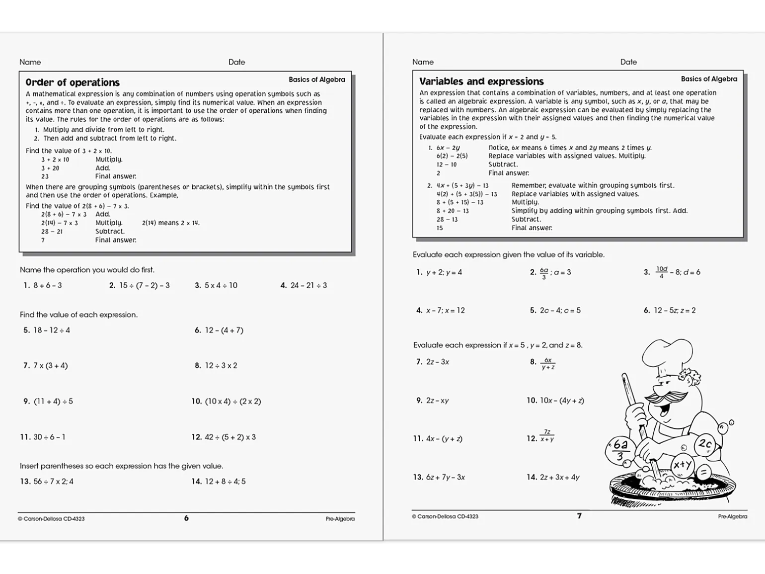 Pre-Algebra Skills for Success Workbook