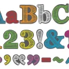Rainbow Chalkboard 4" Punch-Out Letters