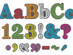 Rainbow Chalkboard 4" Punch-Out Letters