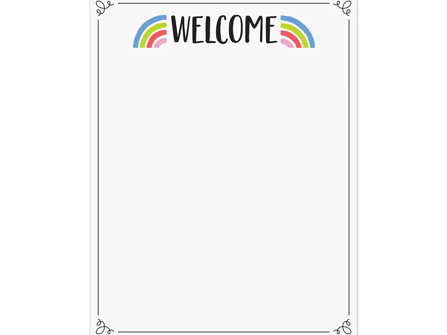 Rainbow Doodles Welcome Poster