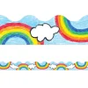 Rainbows & Clouds Scalloped Border