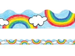 Rainbows & Clouds Scalloped Border