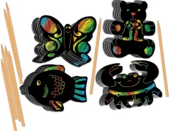 Rainbow Scratch Paper Animals