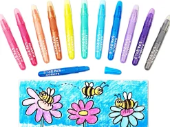 Rainbow Sparkle Watercolor Gel Crayons - Set of 12