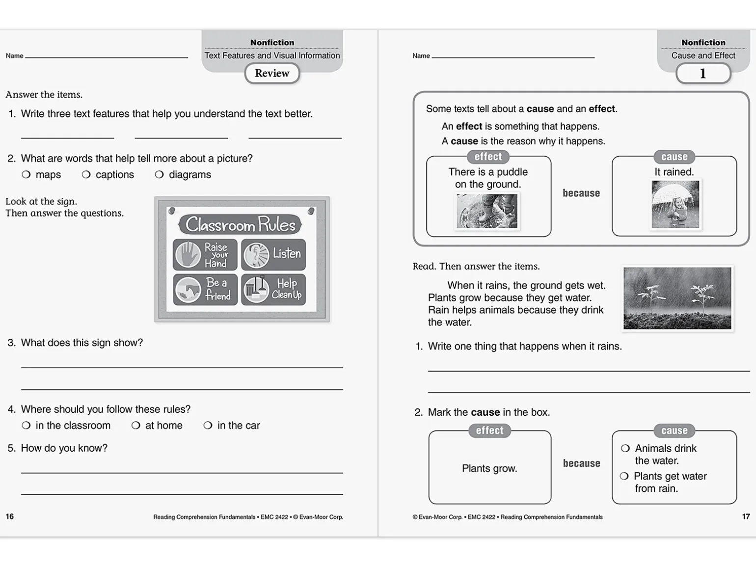 Reading Comprehension Fundamentals Workbook - Gr. 2