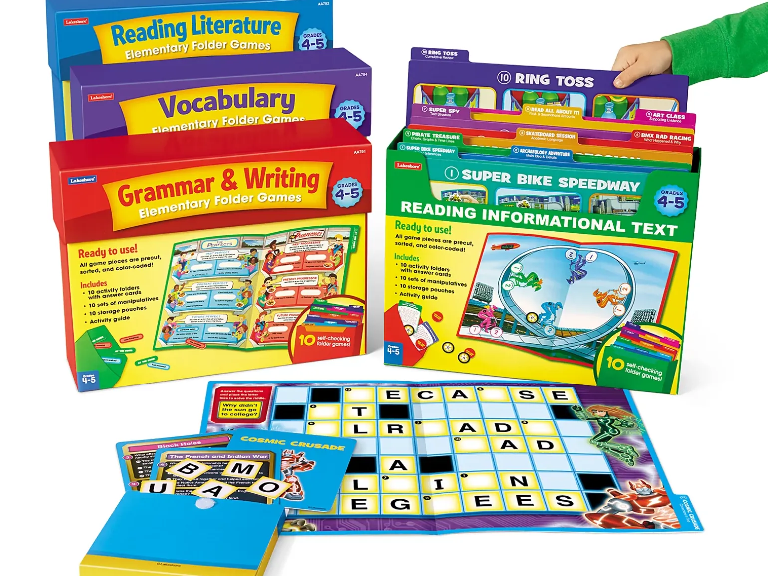Reading & Writing Skills Folder Game Libraries Gr. 4-5 - Complete Set