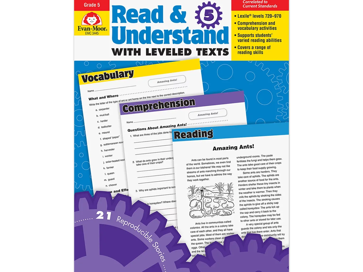 Read & Understand with Leveled Texts Workbook - Gr. 5