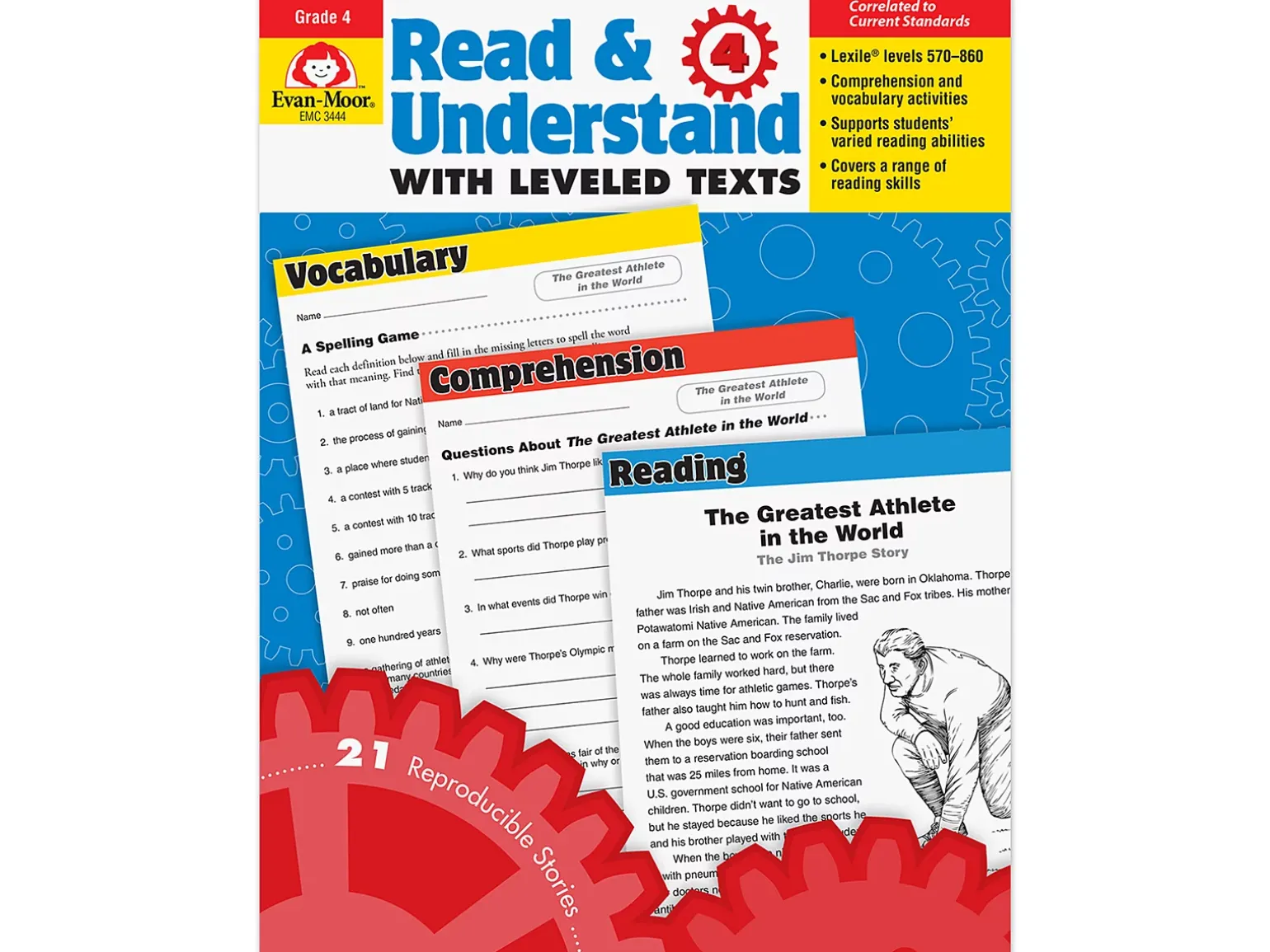 Read & Understand with Leveled Texts Workbook - Gr. 4