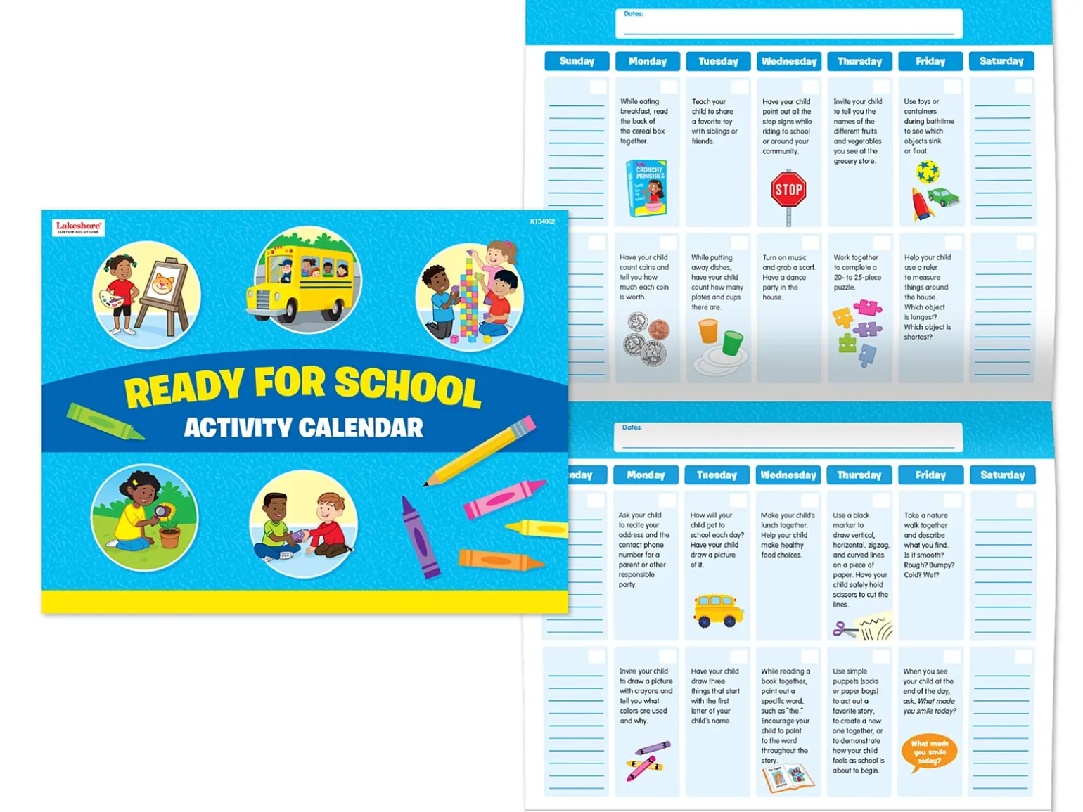 Ready for School Activity Calendar