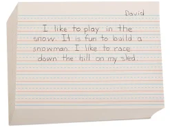 Red Baseline Ruled Newsprint - Gr. 2