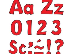 Red Playful 4" Punch-Out Letters