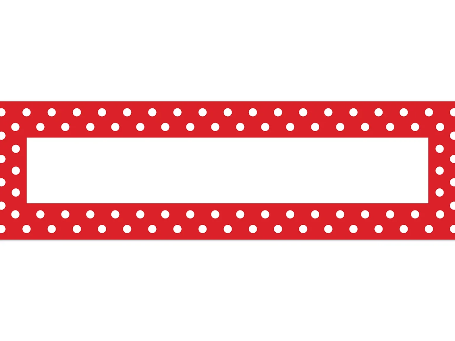 Red Polka Dot Double-Sided Nameplates