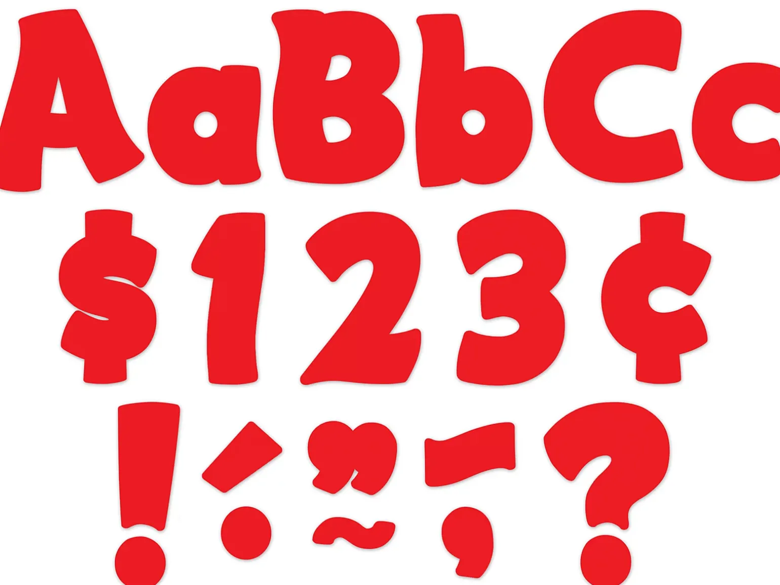 Red 4" Punch-Out Letters