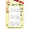 Removable All-Purpose Hooks - Set of 6