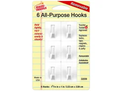 Removable All-Purpose Hooks - Set of 6