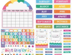 Retro Remix Best Day Ever Calendar Bulletin Board Set