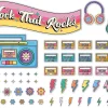 Retro Remix Work That Rocks Motivational Bulletin Board Set
