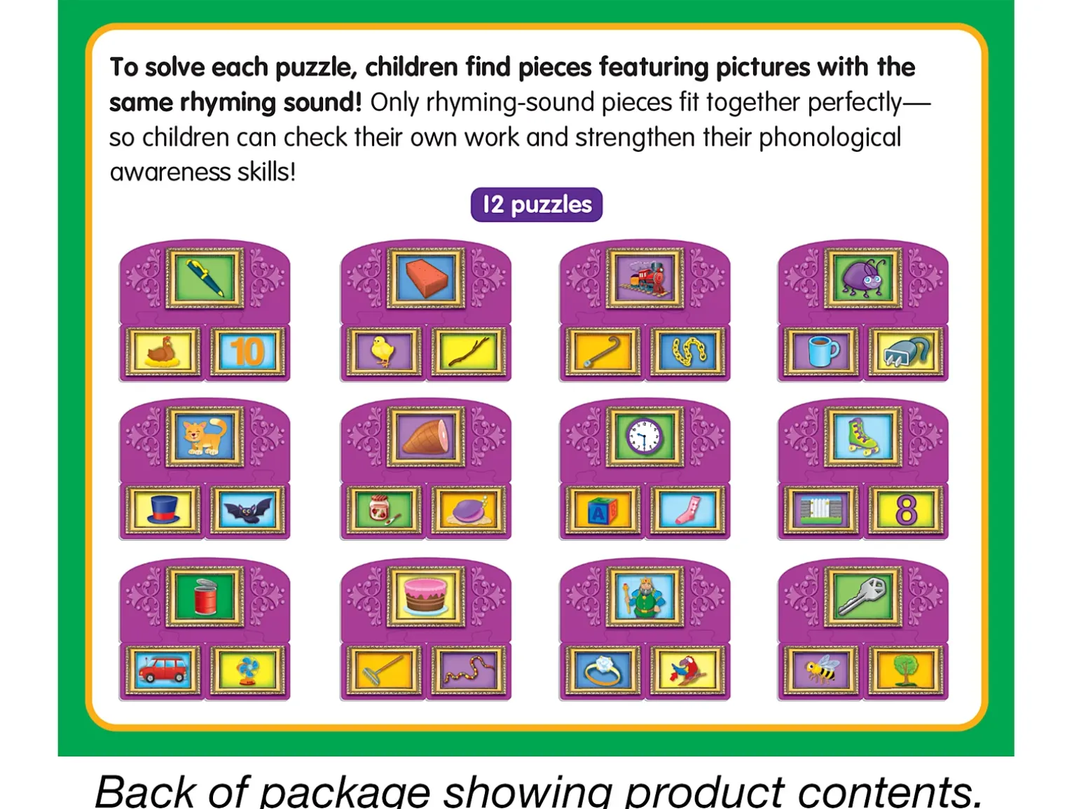 Rhyming Sounds Learning Puzzles
