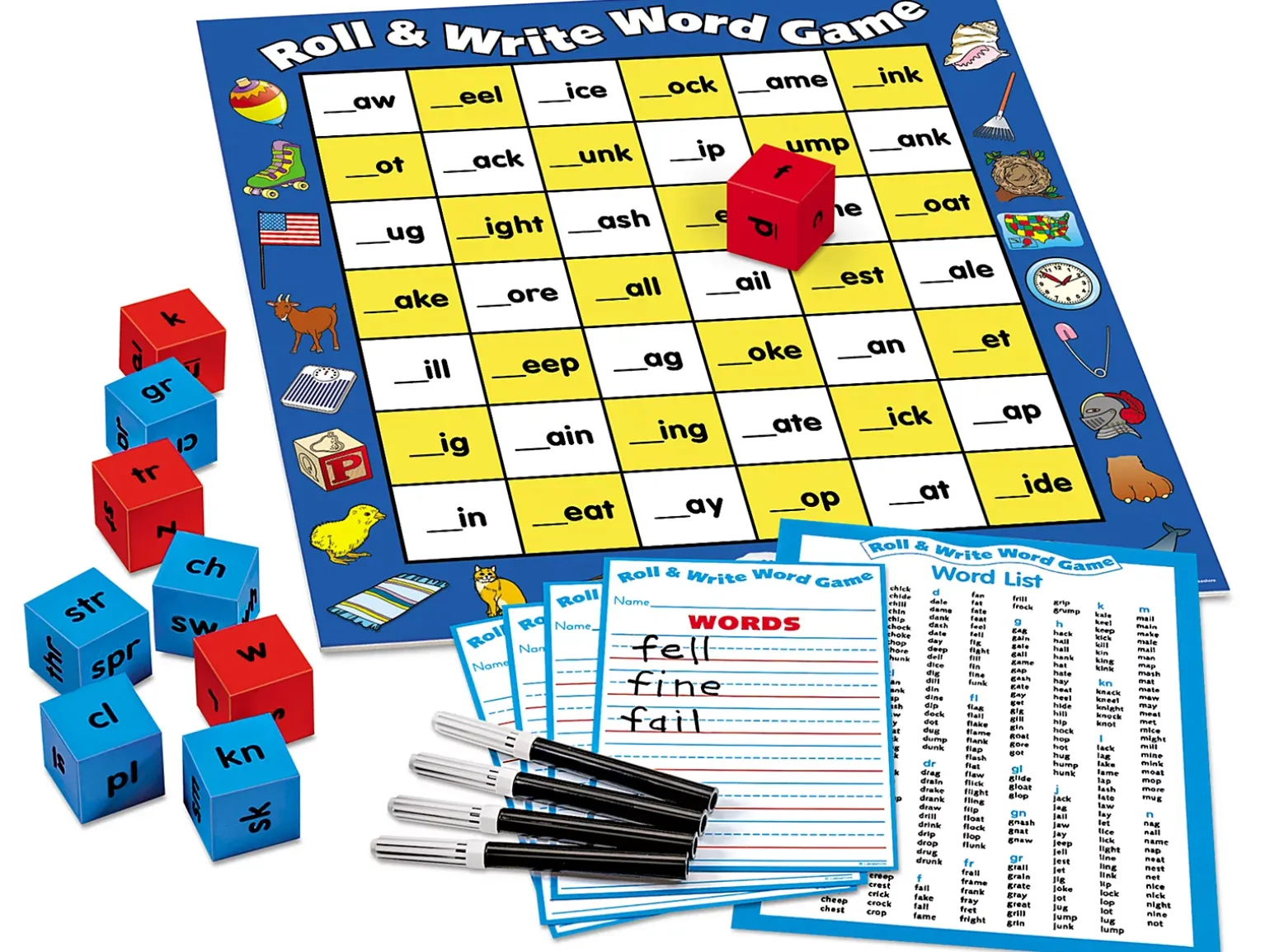 Roll & Write Word Game