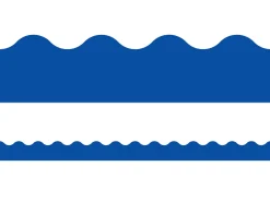 Royal Blue Scalloped Border