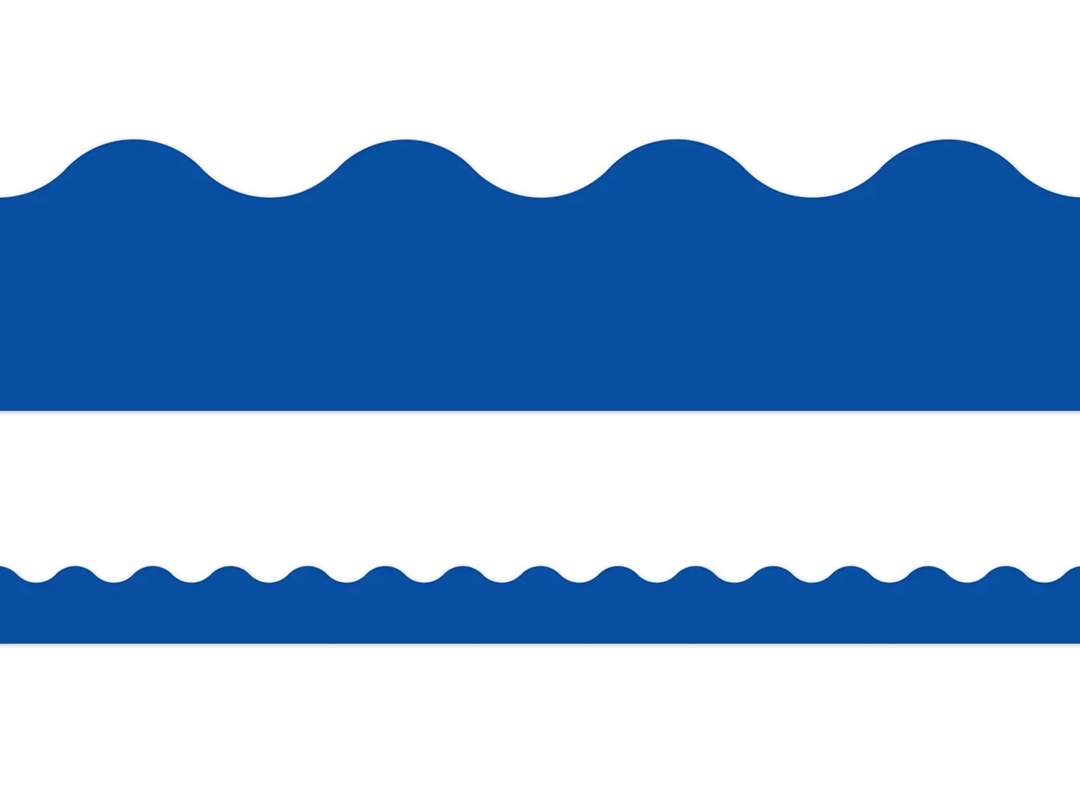 Royal Blue Scalloped Border