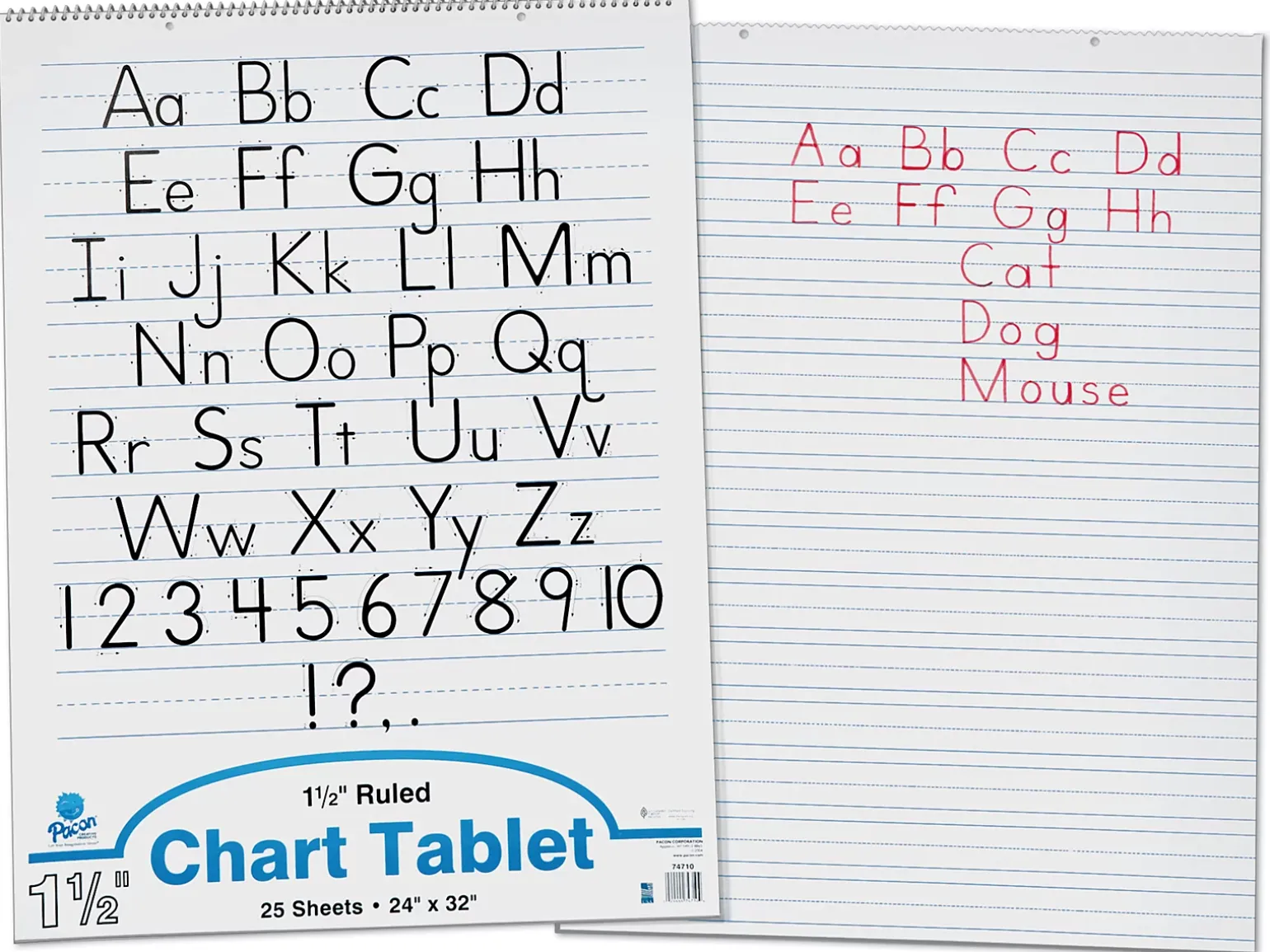1 1/2" Ruled Chart Tablets