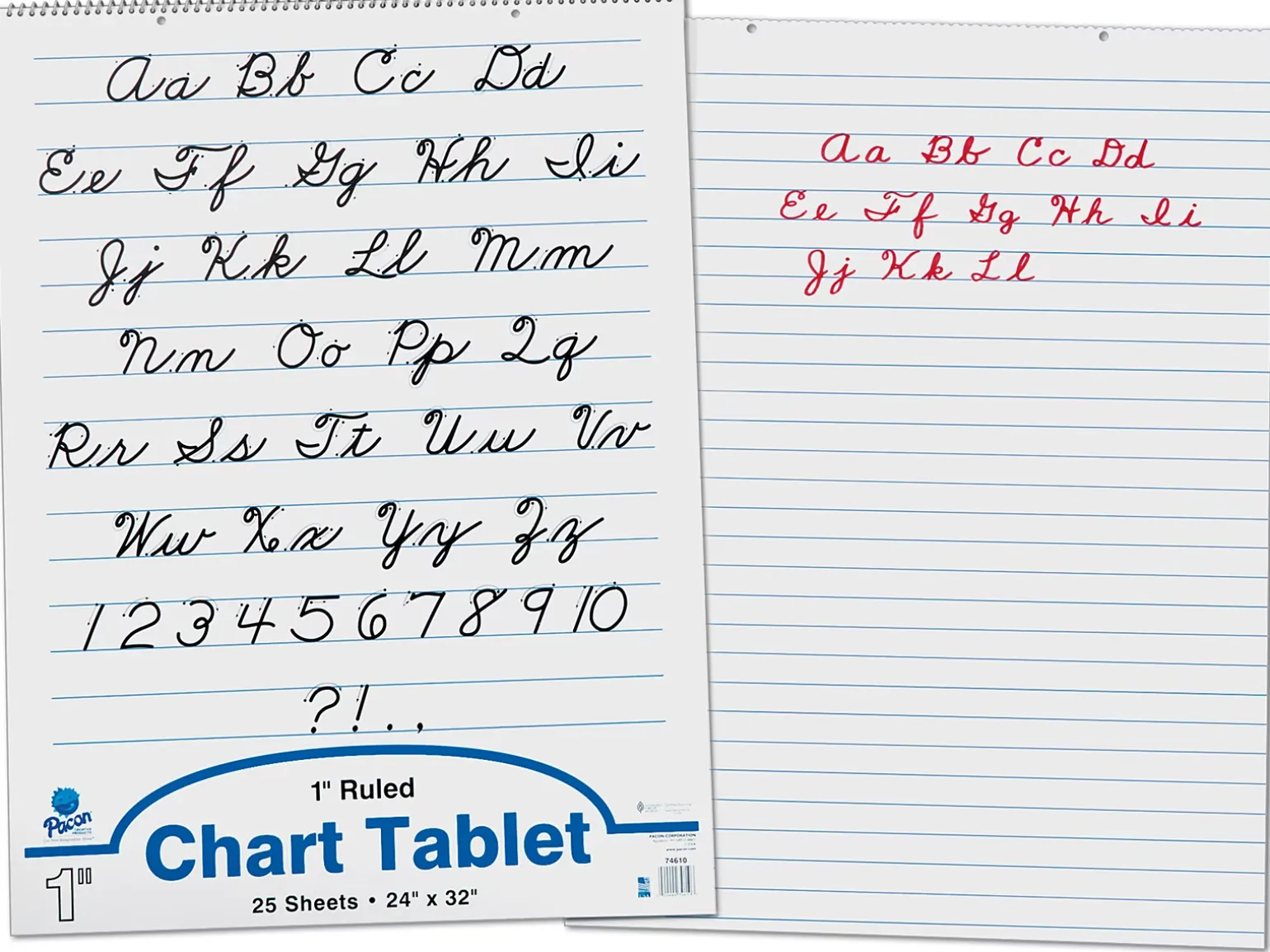 1" Ruled Chart Tablets