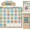 Rustic Bloom Calendar Bulletin Board Set