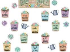Rustic Bloom Growth Mindset Bulletin Board Set