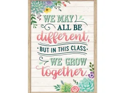 Rustic Bloom We Grow Together Poster