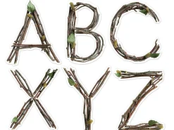 Rustic Twig 6" Punch-Out Letters