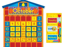 Schoolhouse Calendar Bulletin Board Set