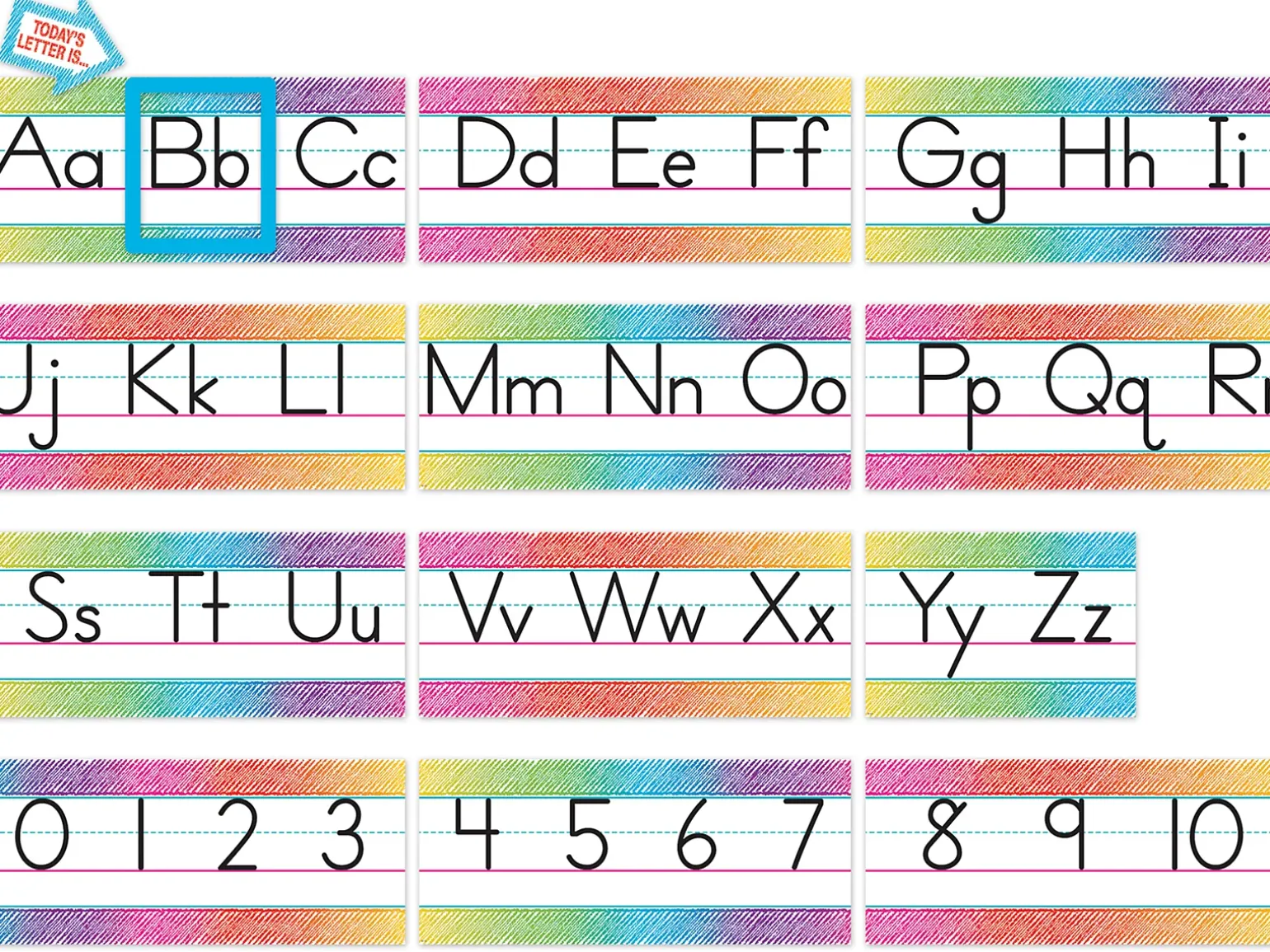 Scribble Traditional Manuscript Bulletin Board Set