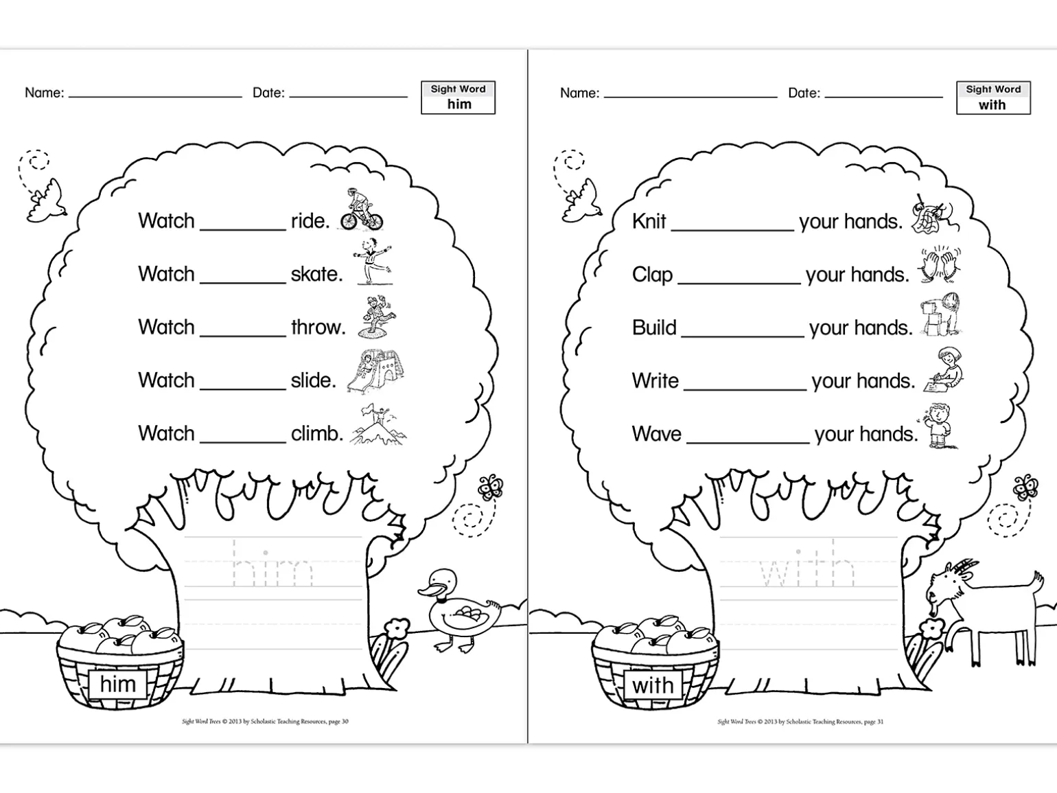 Sight-Word Trees Workbook